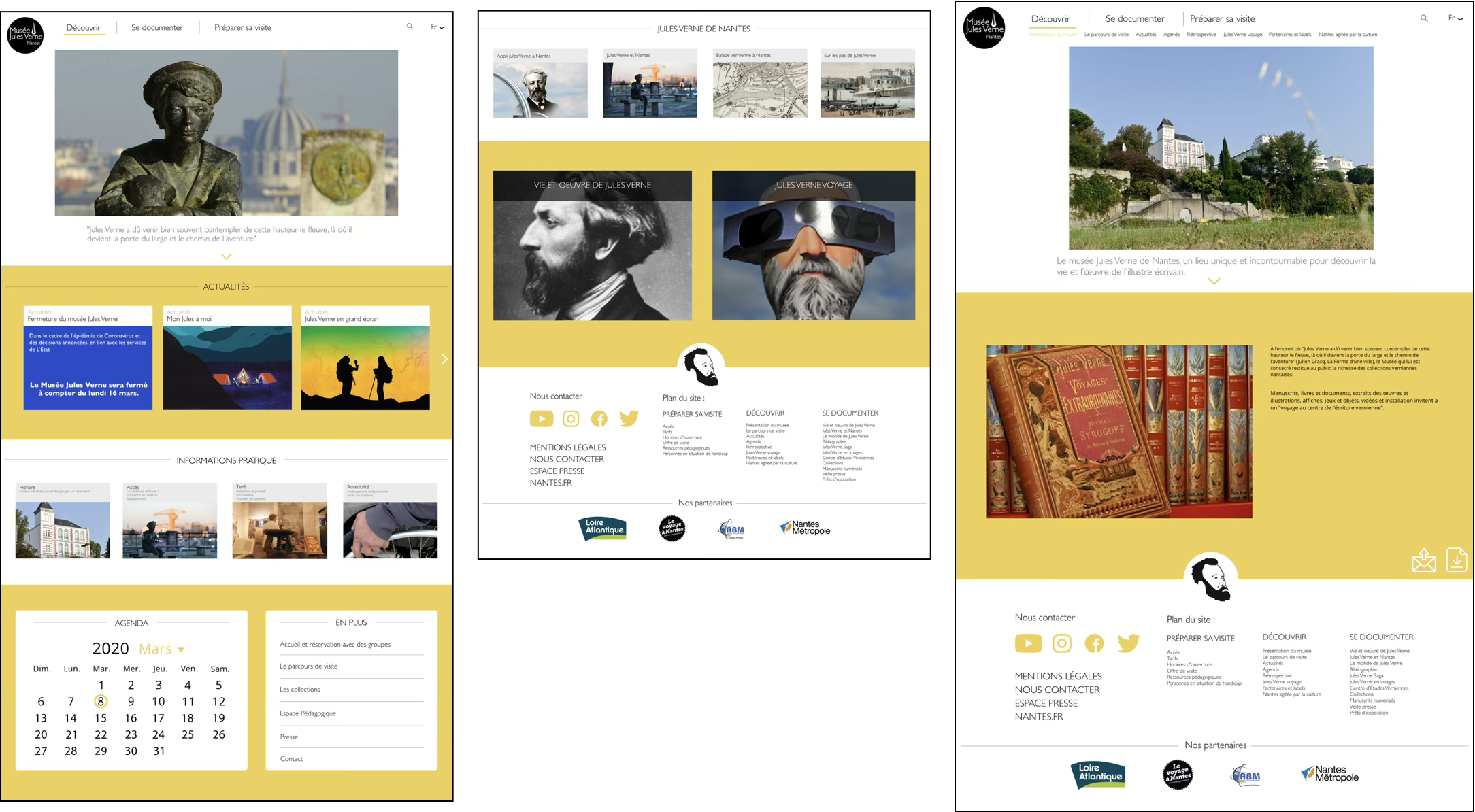 2020 project artifact · museum web layouts